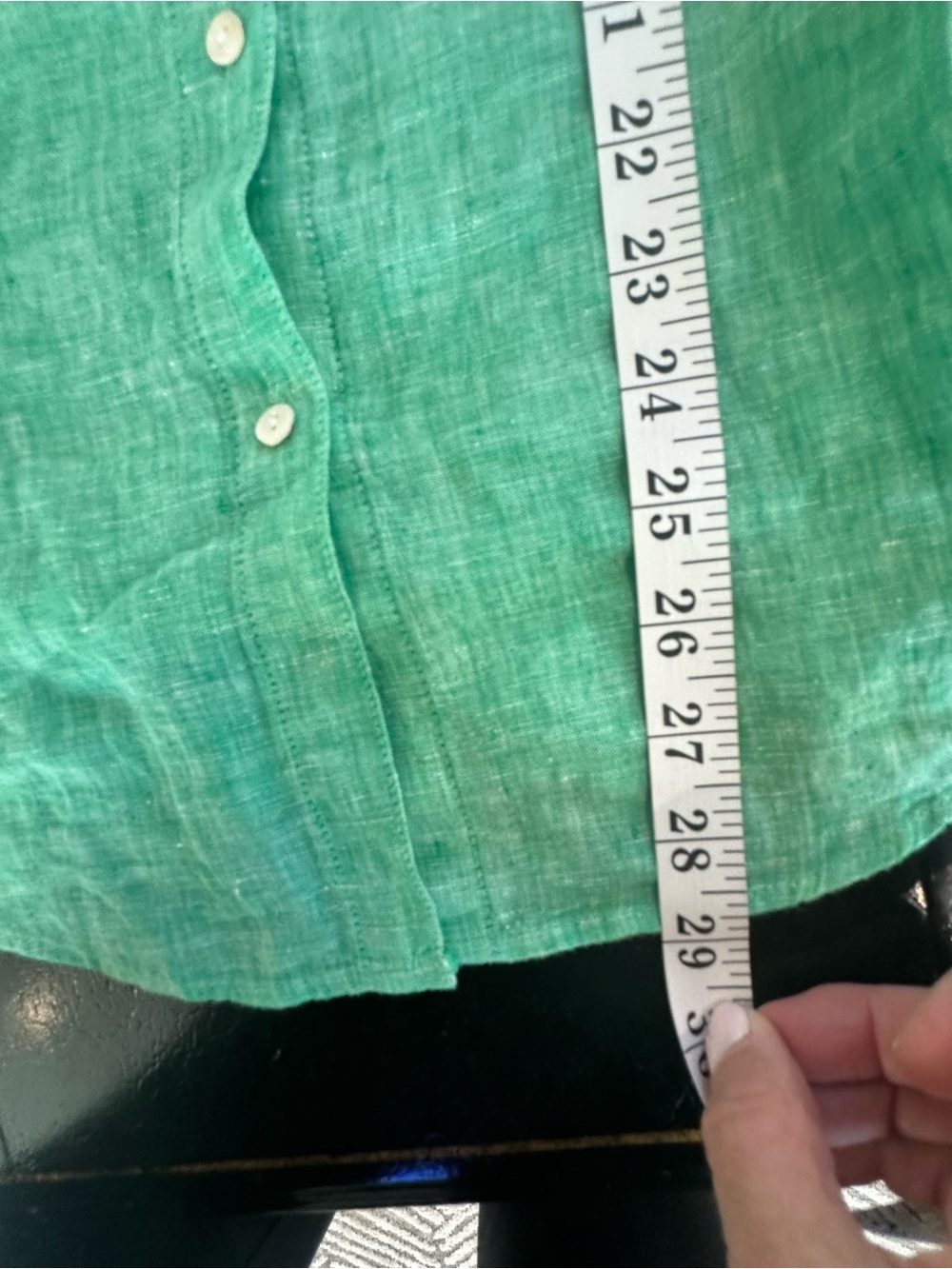 Lilly Pulitzer Sea View Linen Button Down Shirt Green Size Small - Picture 5 of 16